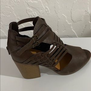 Brown Block Heel